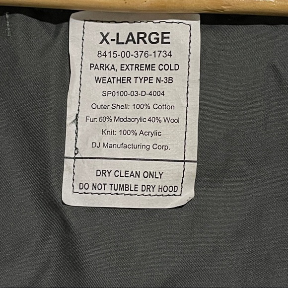 Parka, Extreme Cold Weather N-3B Alaska Military - Picture 7 of 13